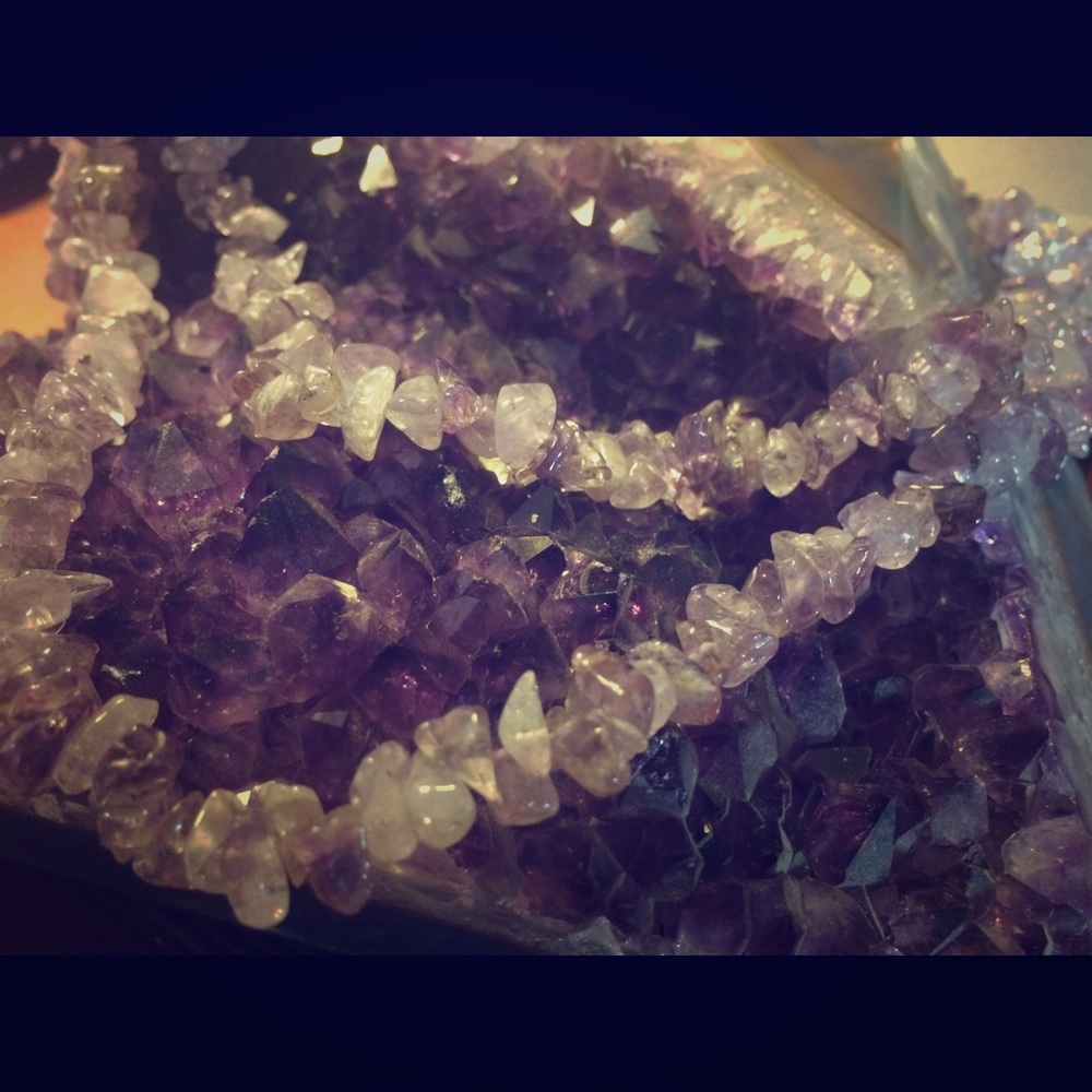 NWOT-Genuine Amethyst Bead Necklace